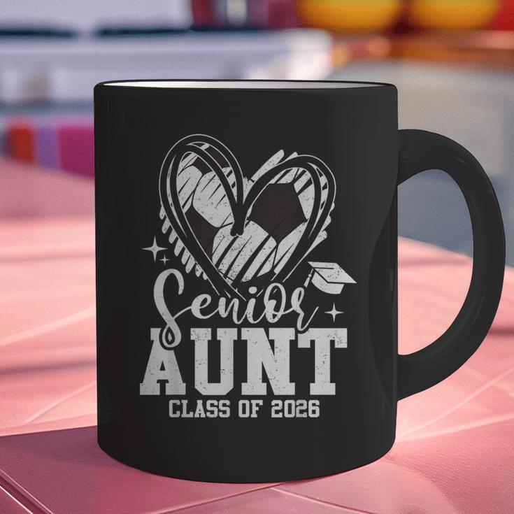 Senior Aunt Class Of 2026 Soccer Graduation Heart Graphic Print Coffee Mug