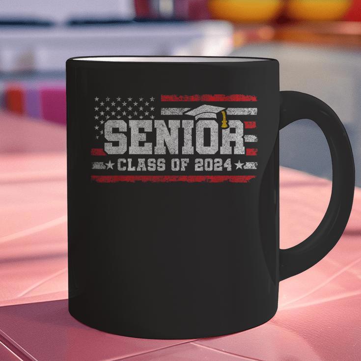 Senior Class 2024 Graduation American Flag Senior 2024 For Women Men Graphic Print Coffee Mug