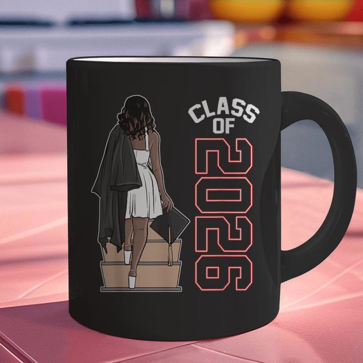 Senior Class Of 2026 Melanin Girl 2026 Graduation Graphic Print Coffee Mug