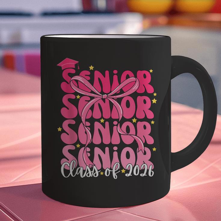 Senior Class Of 2026 Pink Coquette Bow Graduation 2026 Graphic Print Coffee Mug