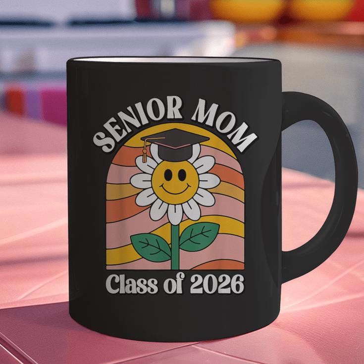 Senior Mom Class Of 2026 Daisy Flower Retro Graduation Graphic Print Coffee Mug