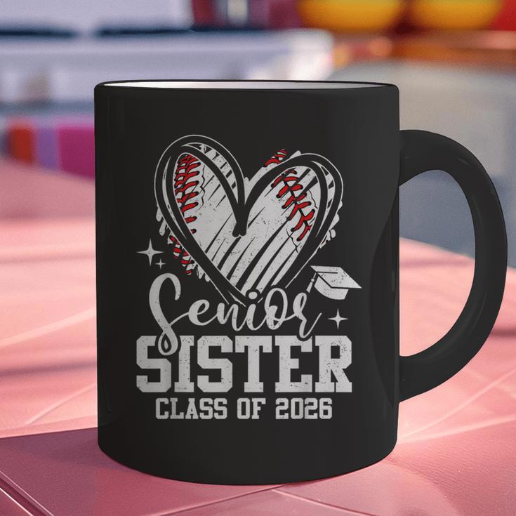 Senior Sister Class Of 2026 Baseball Graduation Heart Graphic Print Coffee Mug