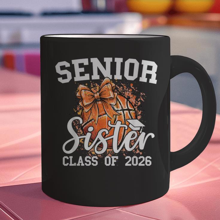 Senior Sister Class Of 2026 Coquette Basketball Graduation Graphic Print Coffee Mug