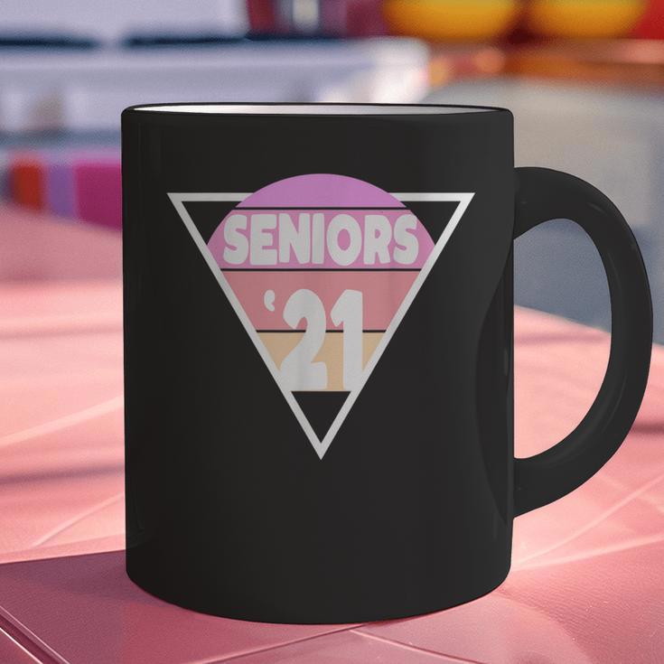 Seniors 2021 For Her Him Retro 21 Graduation Class Graphic Print Coffee Mug