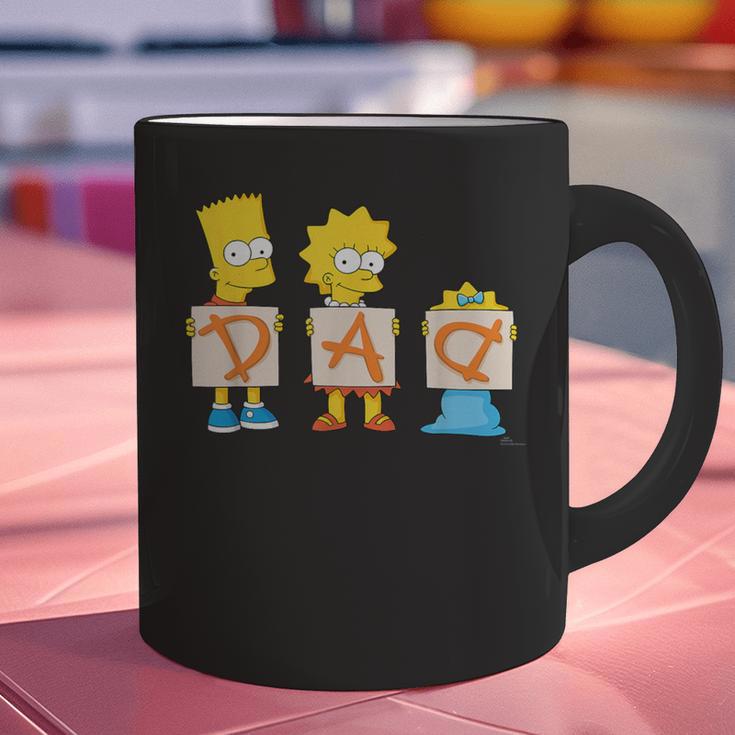 The Simpsons Father's Day Bart Lisa Maggie Dad Birthday Graphic Print Coffee Mug