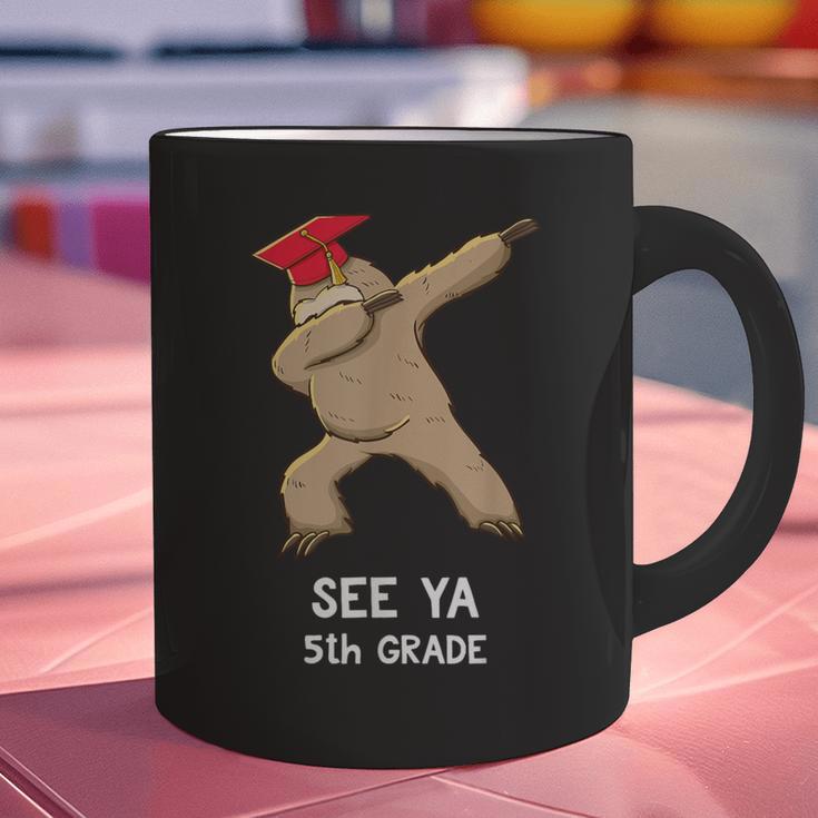 Sloth Dabbing 5th Grade Graduation Shirt Fifth Grade Grad Graphic Print Coffee Mug