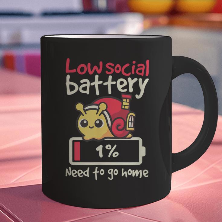 Snail Low Social Battery Need To Go Home Tee For Introvert Graphic Print Coffee Mug