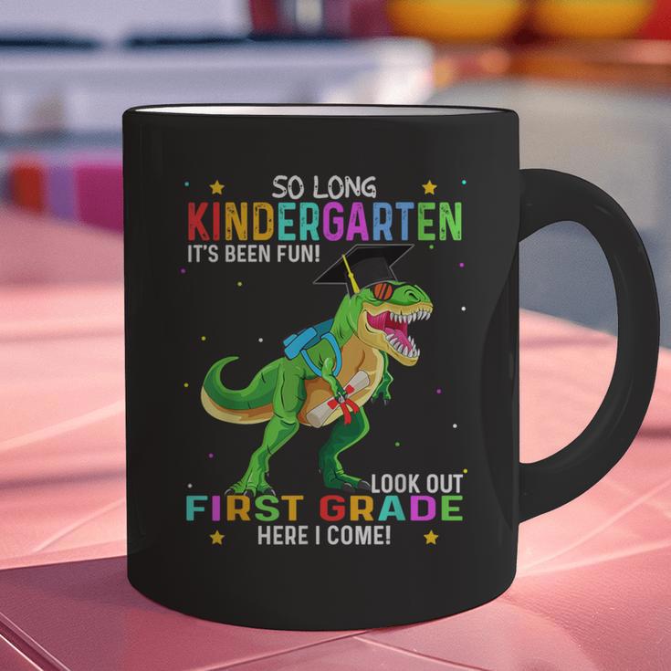 So Long Kindergarten Graduation Class 2025 Dinosaur Kids Graphic Print Coffee Mug