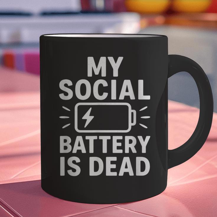 My Social Battery Is Dead Introvert Quote Graphic Print Coffee Mug My Social Battery Is Dead Introvert Quote Graphic Print Coffee Mug