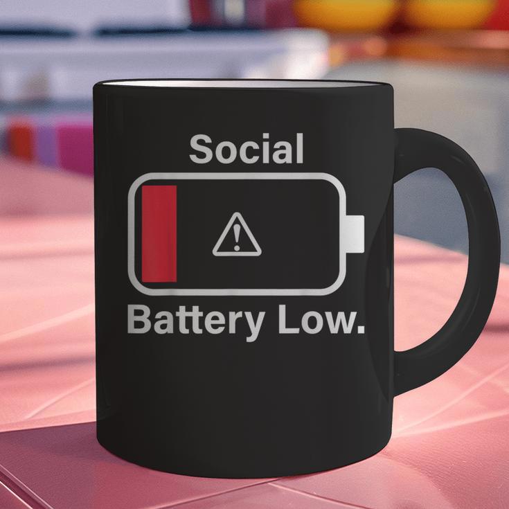 Social Battery Low Anti-Social Introvert Graphic Print Coffee Mug