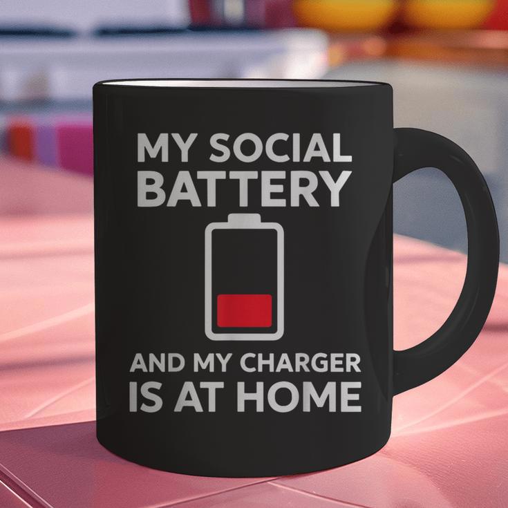 Social Battery Low Charger At Home Antisocial Introvert Graphic Print Coffee Mug Social Battery Low Charger At Home Antisocial Introvert Graphic Print Coffee Mug