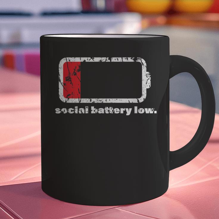 Social Battery Low Introvert Graphic Print Coffee Mug