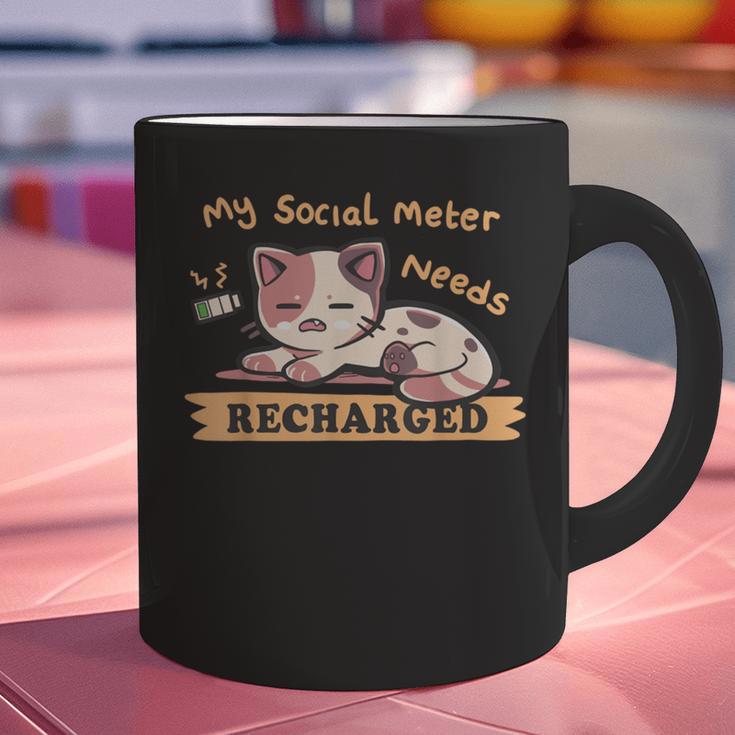 Social Meter Recharge Social Meter For Introverts Graphic Print Coffee Mug Social Meter Recharge Social Meter For Introverts Graphic Print Coffee Mug