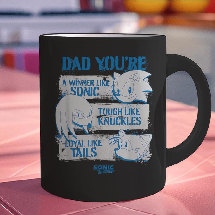 Sonic The Hedgehog Father's Day Dad Qualities Distressed Graphic Print Coffee Mug