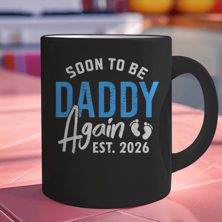 Soon To Be Daddy Again Est 2026 Dad Baby Announcement Graphic Print Coffee Mug