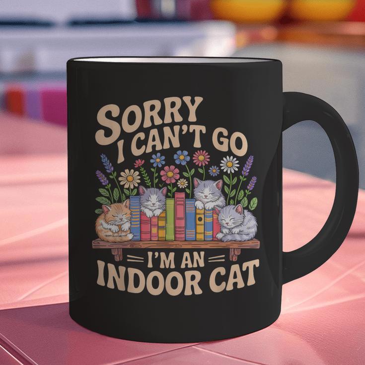 Sorry I Cant Go Im An Indoor Cat Cat Owners Introverts Graphic Print Coffee Mug