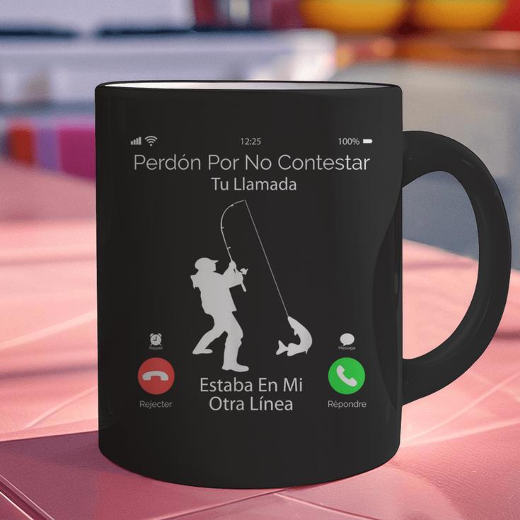 Sorry Missed Call Fisher Dad In Spanish Graphic Print Coffee Mug