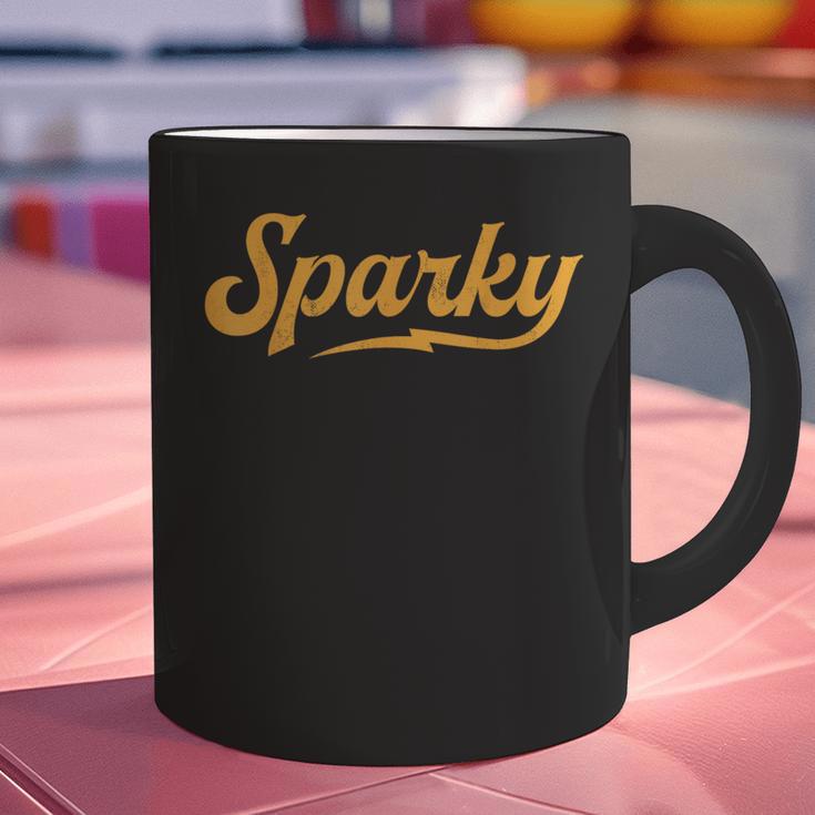 Sparky Electrician Lineman Dad Retro Vintage Novelty Graphic Print Coffee Mug