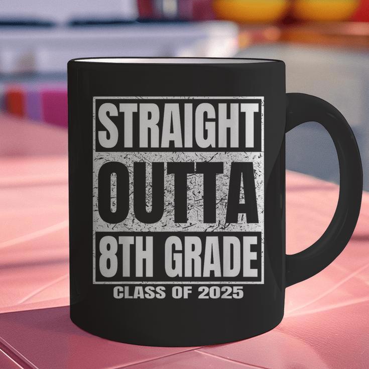 Straight Outta 8th Grade Graduation 2025 Eighth Grade Graphic Print Coffee Mug