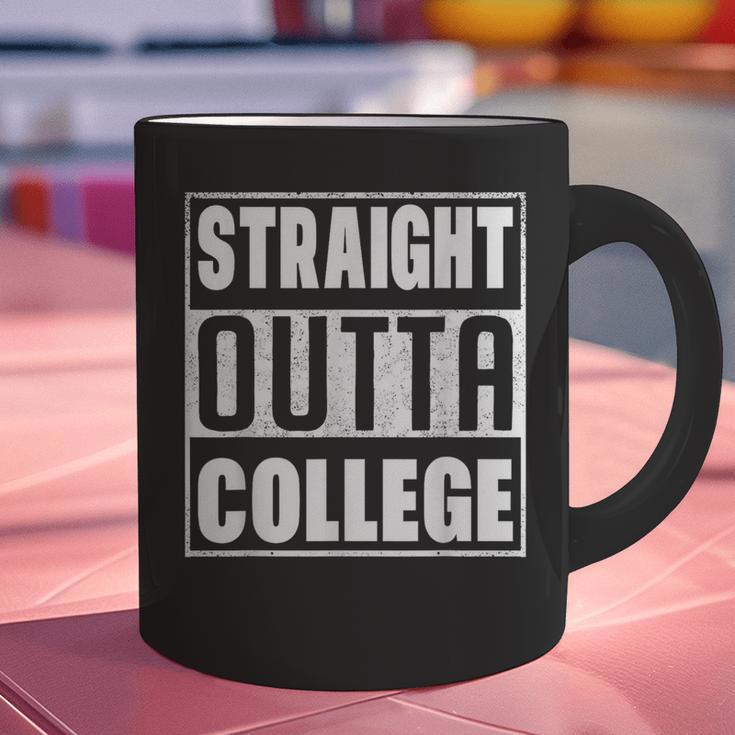 Straight Outta College Graduate Graduation 2025 Grad Men Graphic Print Coffee Mug