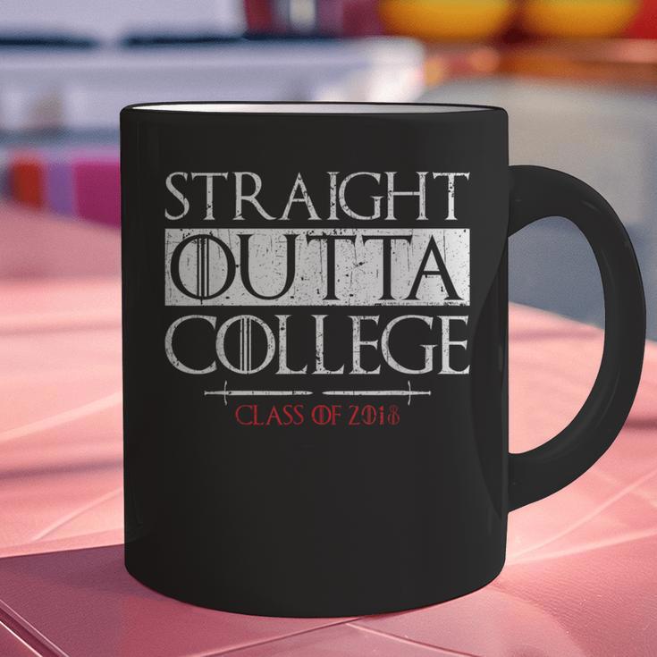 Straight Outta College Shirt Class Of 2018 Graduation Graphic Print Coffee Mug