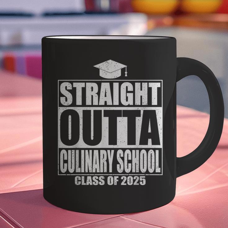 Straight Outta Culinary School Graduation Idea Class Of 2025 Graphic Print Coffee Mug