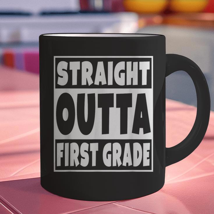 Straight Outta First Grade Graduation Class Graphic Print Coffee Mug