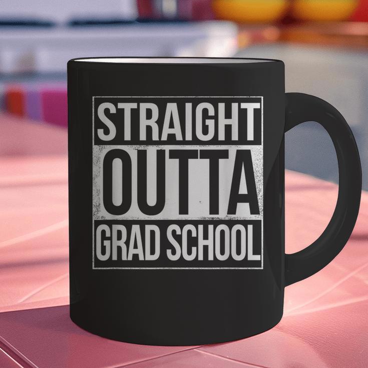 Straight Outta Grad School GraduationShirt Gift Graphic Print Coffee Mug