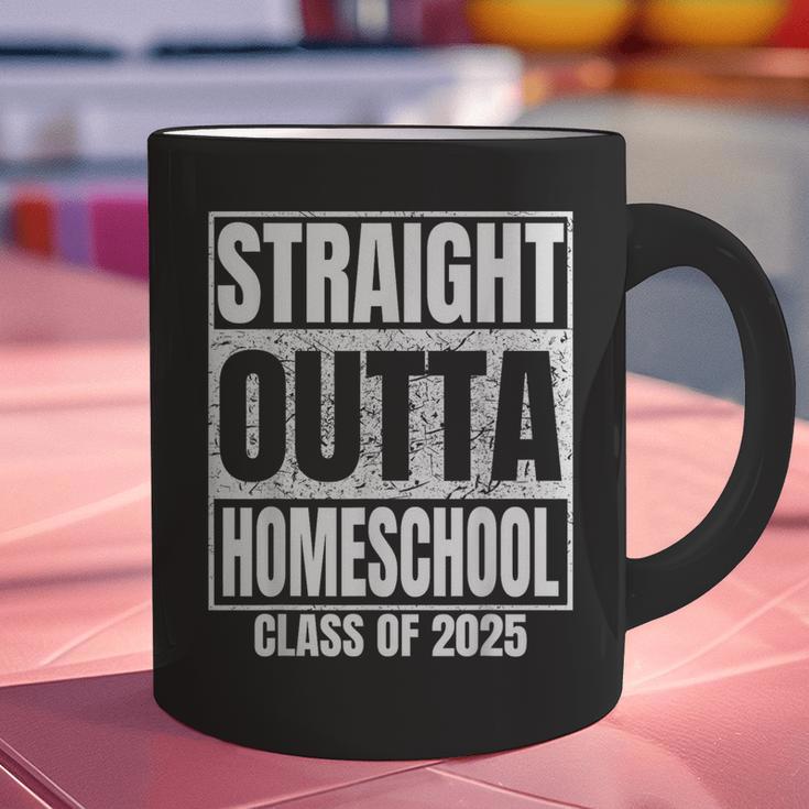 Straight Outta Homeschool Class 2025 Boys Kids Graduation Graphic Print Coffee Mug