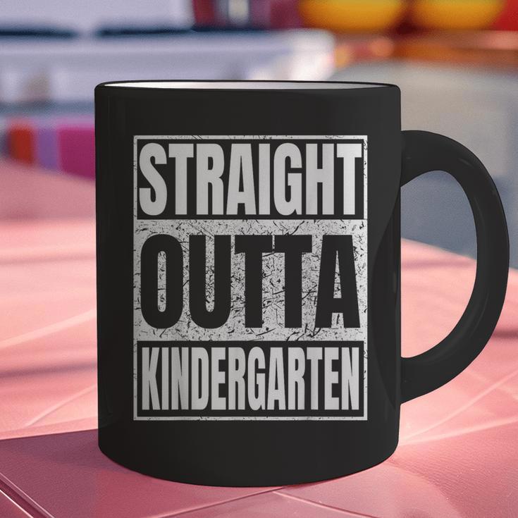 Straight Outta Kindergarten Graduation 2025 Kinder Graphic Print Coffee Mug