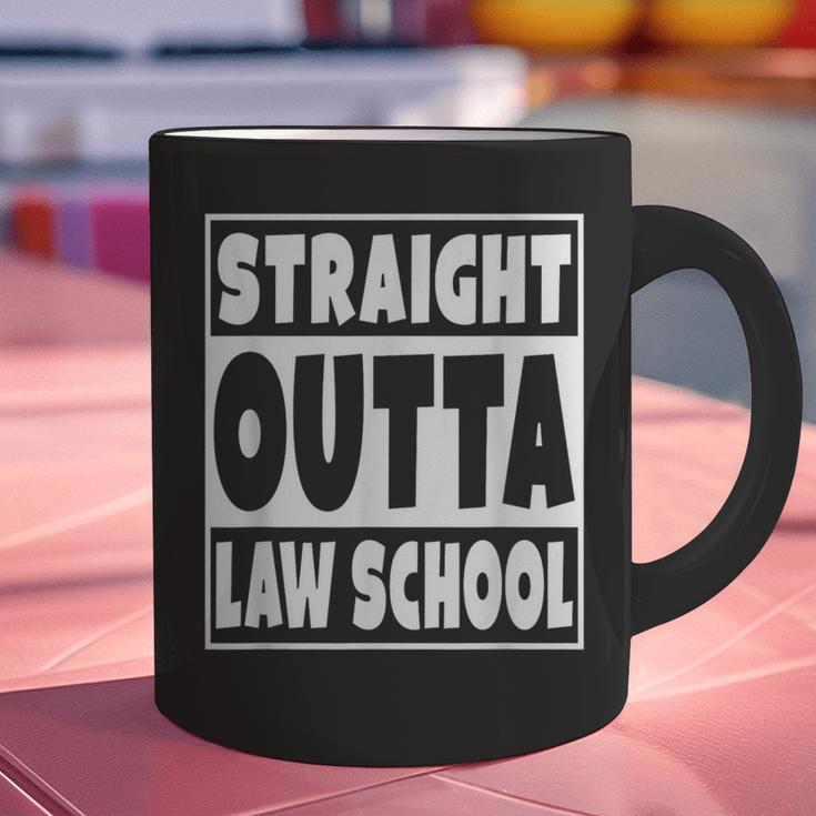 Straight Outta Law School Future Lawyer Graduation Graphic Print Coffee Mug