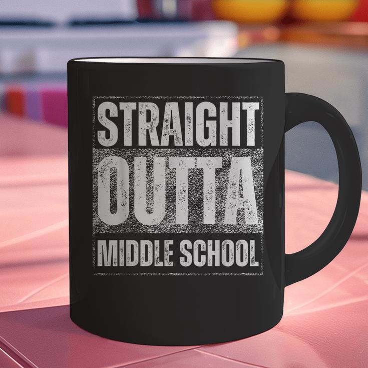 Straight Outta Middle School Class Of 2024 Graduation Graphic Print Coffee Mug