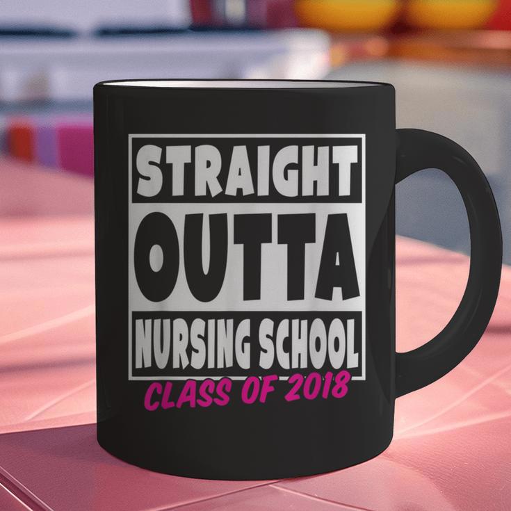 Straight Outta Nursing School Class Of 2018 Graduation Graphic Print Coffee Mug