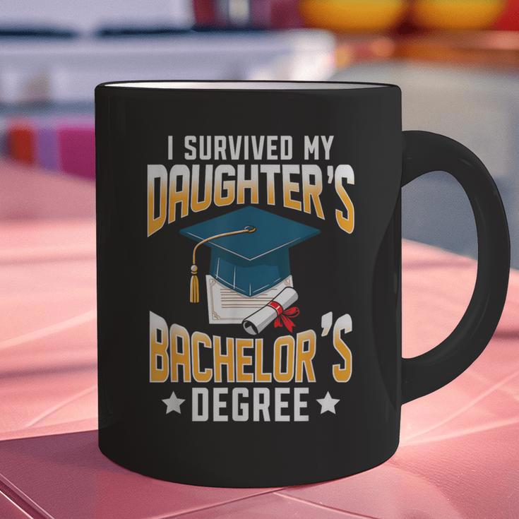 i Survived My Daughters Bachelor's Degree Graduation Gifts Graphic Print Coffee Mug