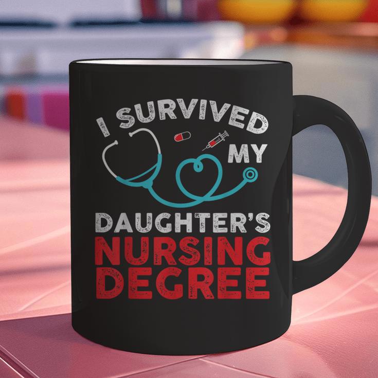 I Survived My Daughter's Nurse Degree School Graduation Graphic Print Coffee Mug