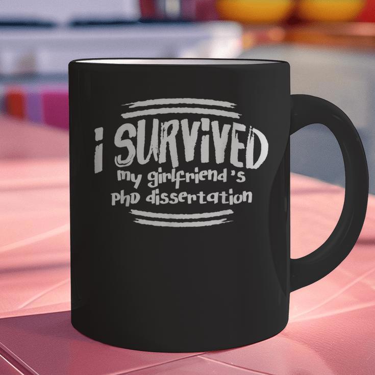 I Survived Girlfriends PhD Dissertation Doctorate Graduation Graphic Print Coffee Mug