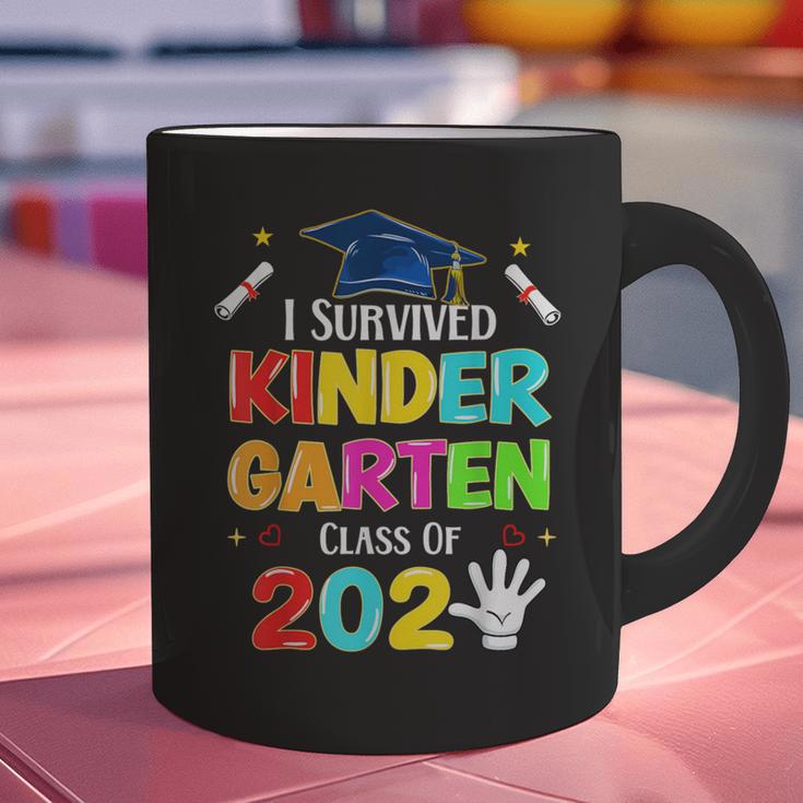I Survived Kindergarten Graduation 2025 Graduate Boys Girls Graphic Print Coffee Mug