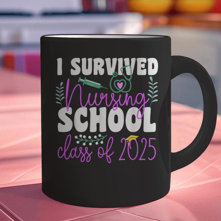 I Survived Nursing School Class Of 2025 New Nurse Graduation Graphic Print Coffee Mug