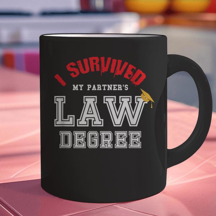 I Survived My Partner's Law Degree Graduation Shirt Graphic Print Coffee Mug
