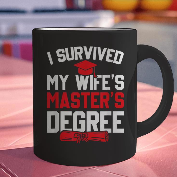 I Survived My Wife's Master's Degree Graduation Graphic Print Coffee Mug