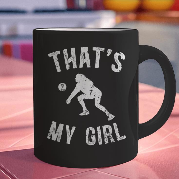 That's My Girl Volleyball Dad Of A Volleyball Player Father Graphic Print Coffee Mug