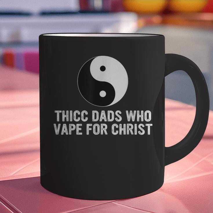Thicc Dads Who Vape For Christ Father Day Graphic Print Coffee Mug