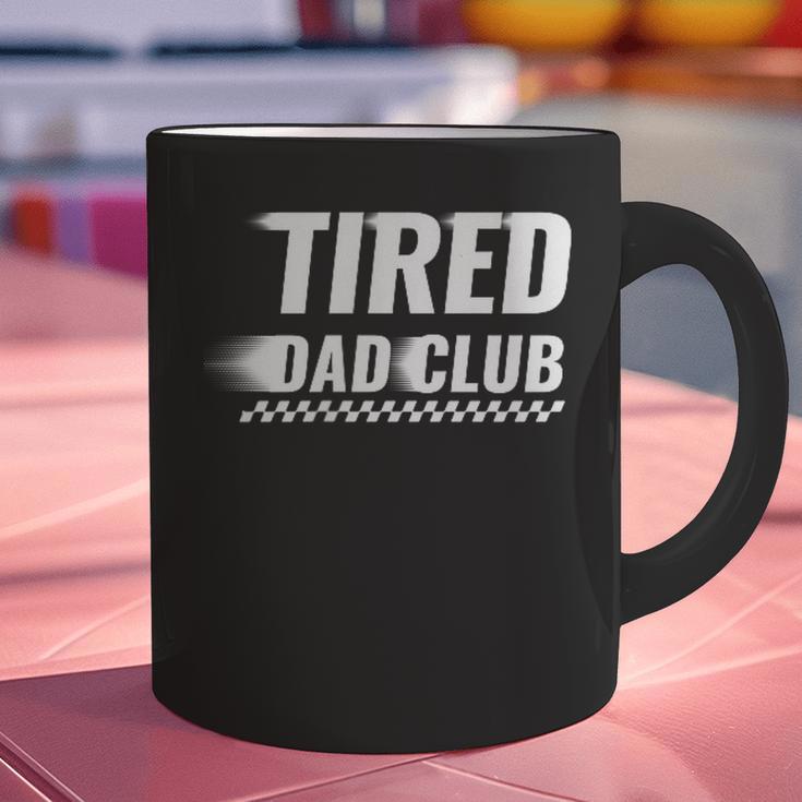 Tired Dad Club Maze Track Back 2 Sided Graphic Print Coffee Mug