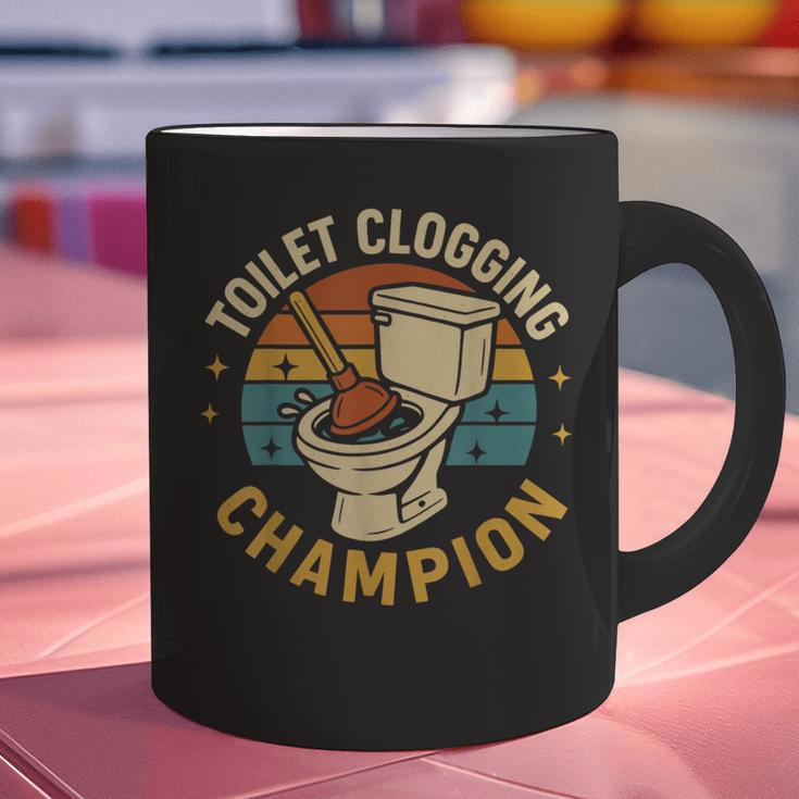 Toilet Clogging Champion Bathroom Humor Dad Jokes Graphic Print Coffee Mug Toilet Clogging Champion Bathroom Humor Dad Jokes Graphic Print Coffee Mug