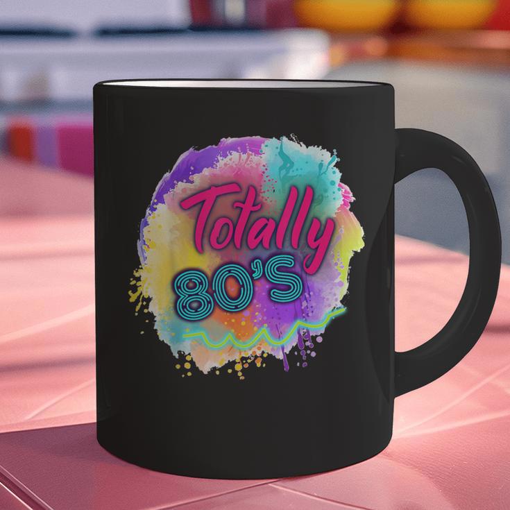Totally 80's Tie Dye Retro Vibes 1980s Style Nostalgia Graphic Print Coffee Mug