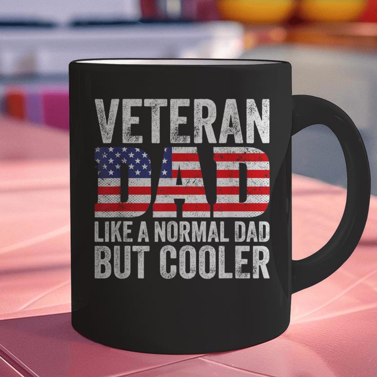 Veteran Dad Like A Normal Dad But Cooler American Flag Graphic Print Coffee Mug