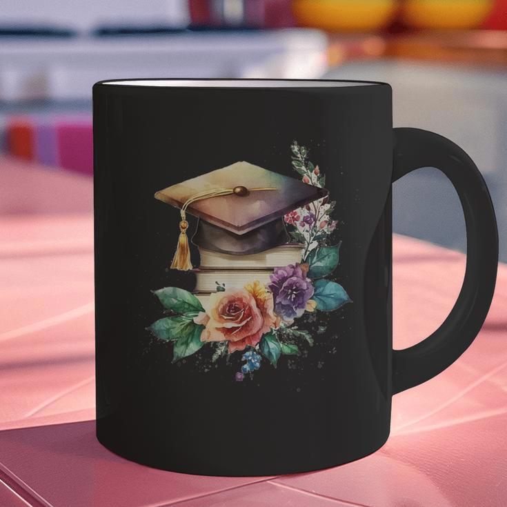 Vintage Hat High School College Graduate Graduation Graphic Print Coffee Mug