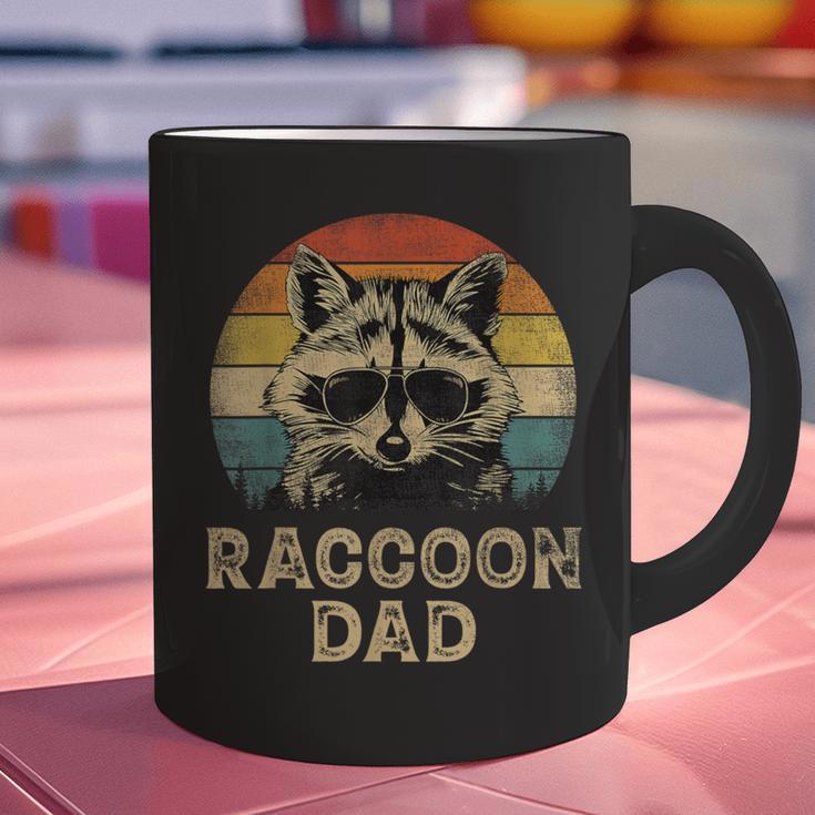 Vintage Raccoon Dad Raccoon Lovers Daddy Father's Day Graphic Print Coffee Mug