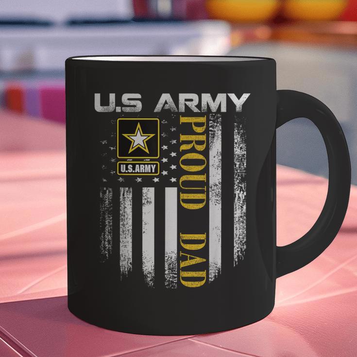 Vintage US Army Proud Dad With American Flag Graphic Print Coffee Mug Vintage US Army Proud Dad With American Flag Graphic Print Coffee Mug