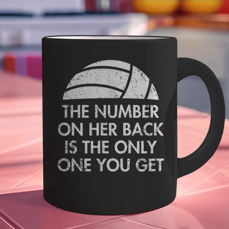 Volleyball Dad MoM Daughter Back Number Graphic Print Coffee Mug Volleyball Dad MoM Daughter Back Number Graphic Print Coffee Mug
